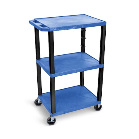 Luxor Plastic, 300 lbs / 100lbs per shelf Load Capacity, 42.5 in L, 24 in W, 42.5 in H UCPL1BUE-B